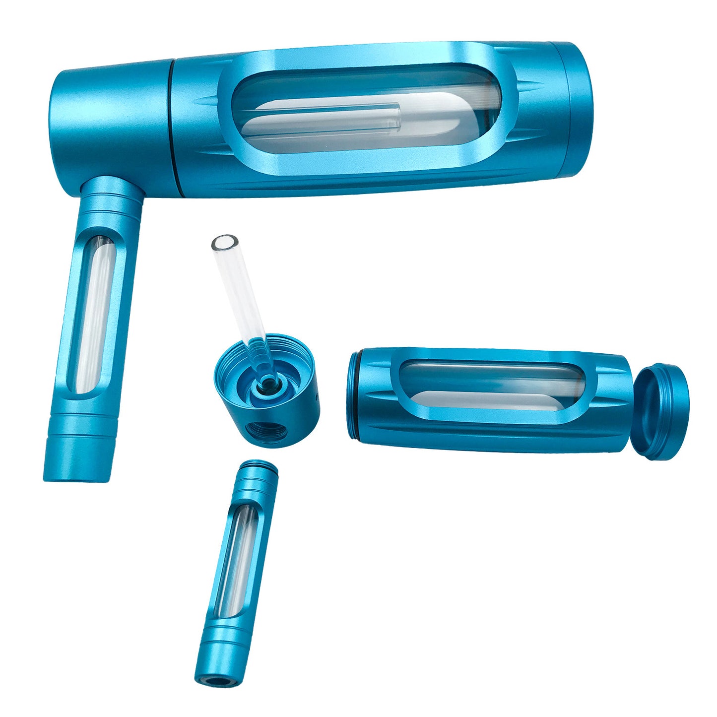 Portable aluminum glass pipe