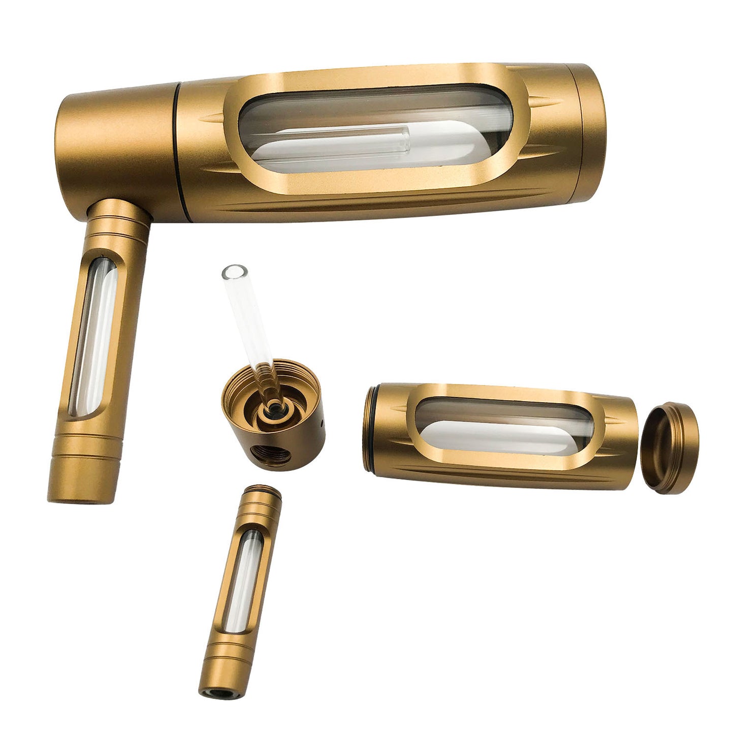 Portable aluminum glass pipe