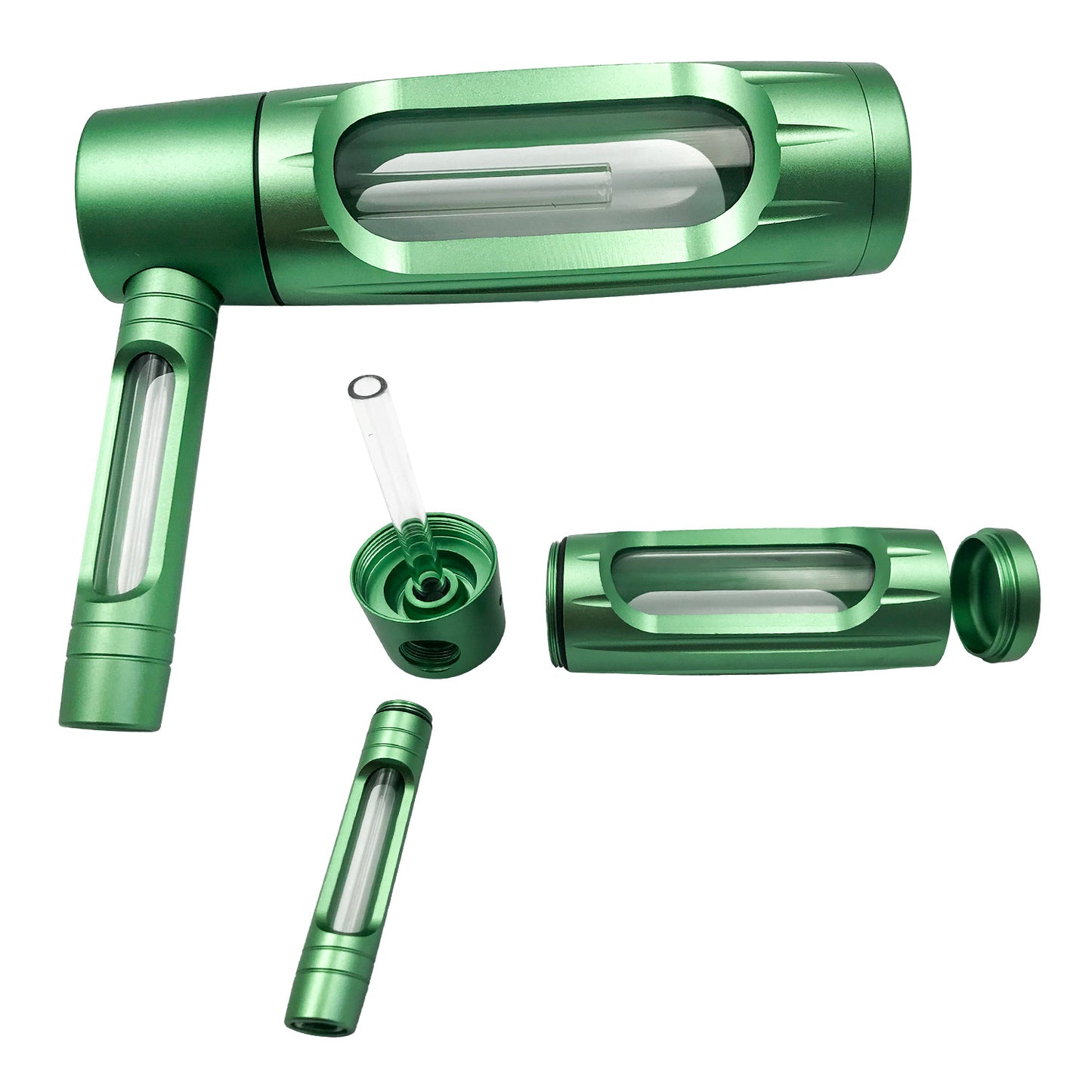 Portable aluminum glass pipe