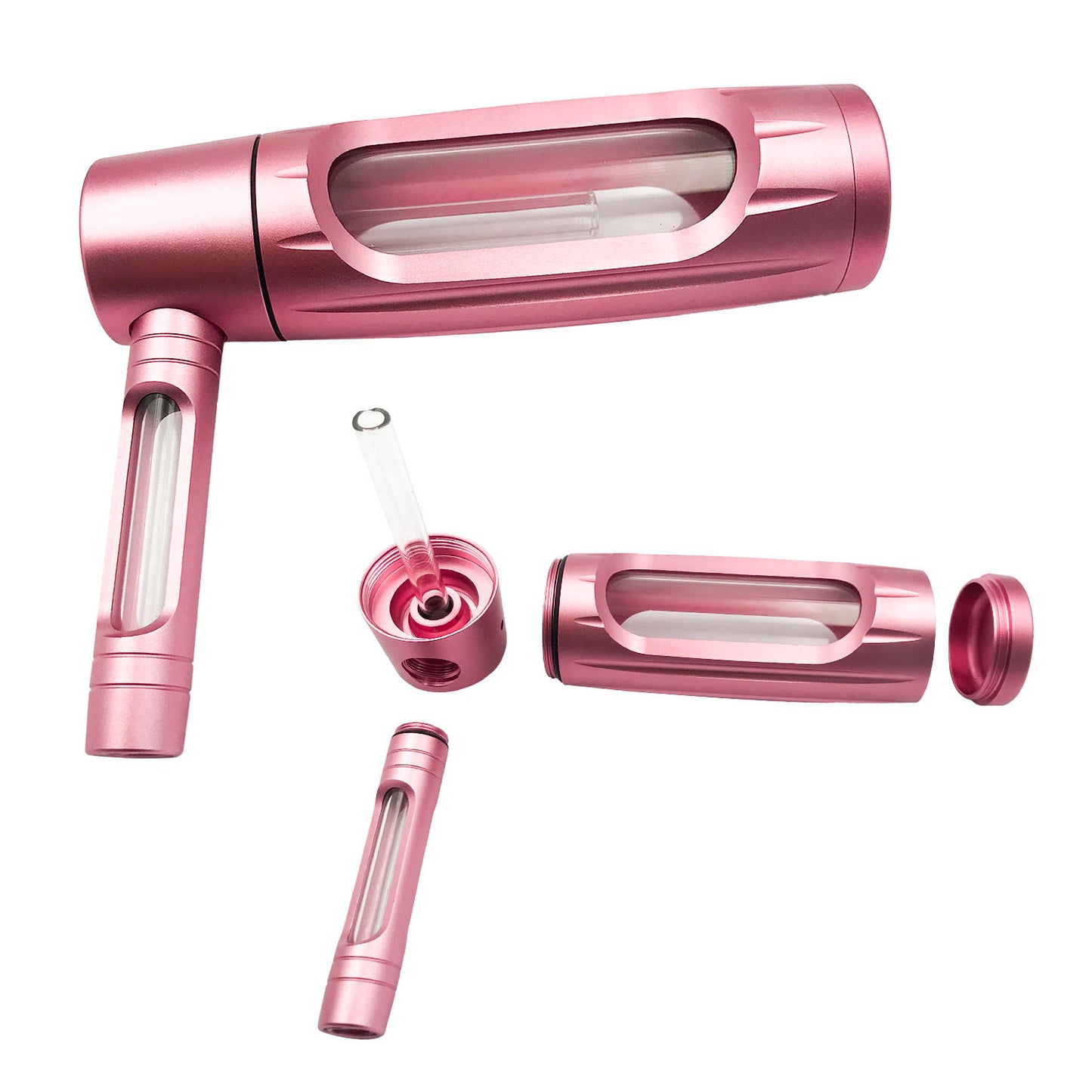 Portable aluminum glass pipe