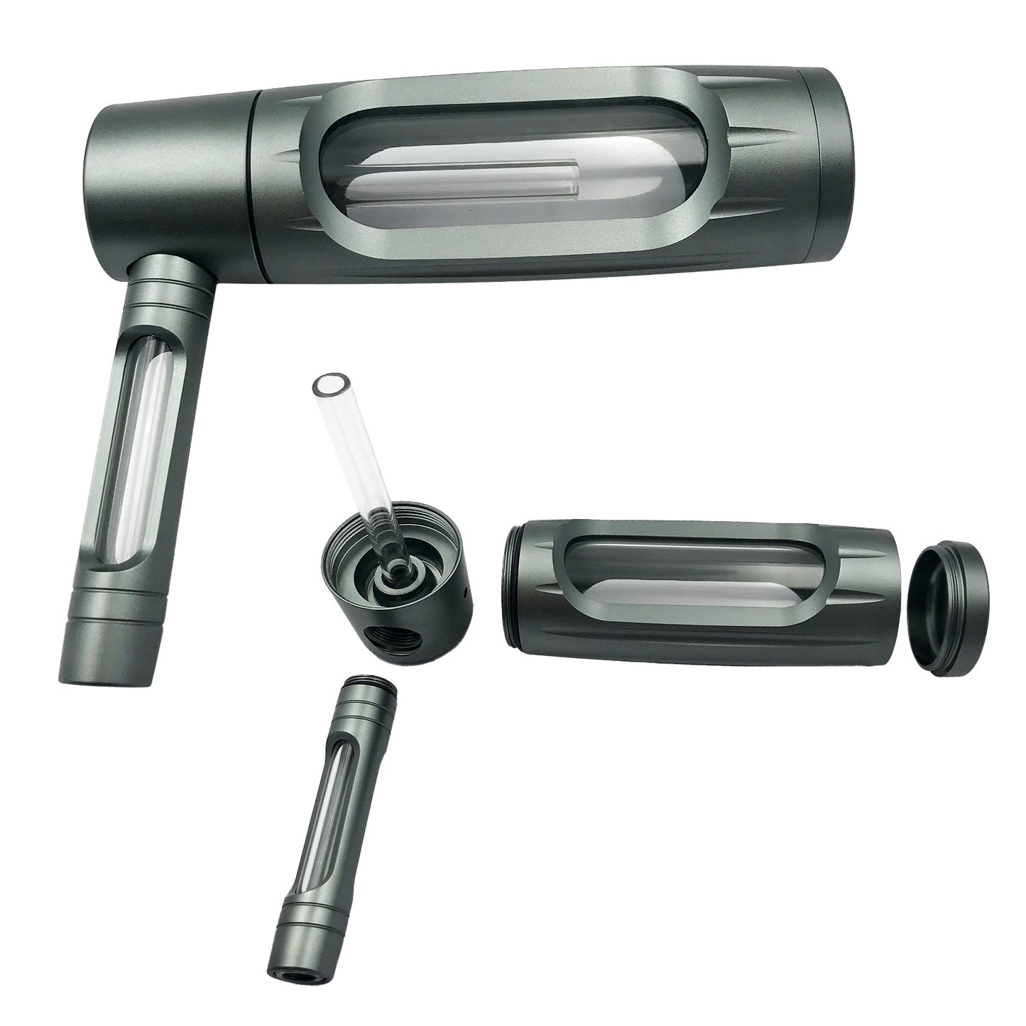 Portable aluminum glass pipe