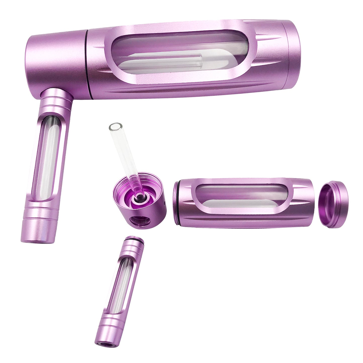 Portable aluminum glass pipe