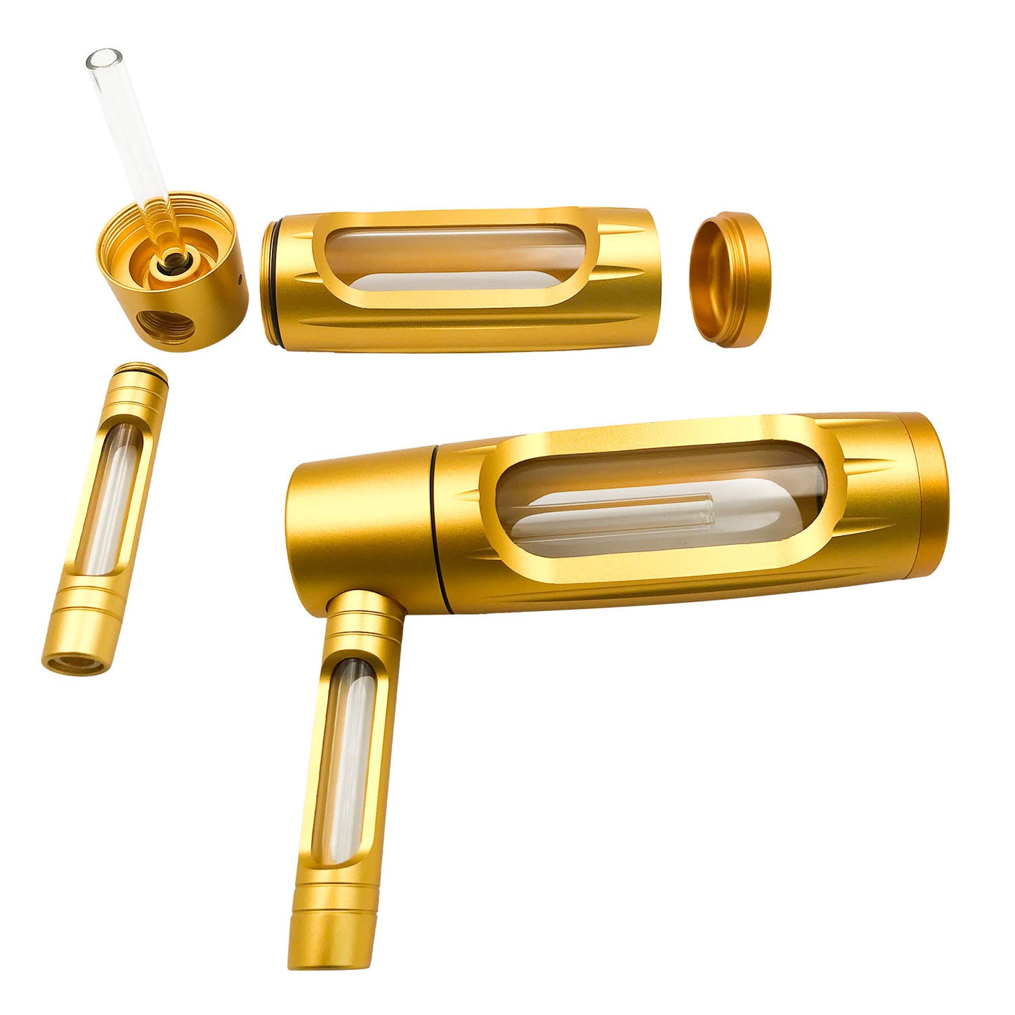 Portable aluminum glass pipe